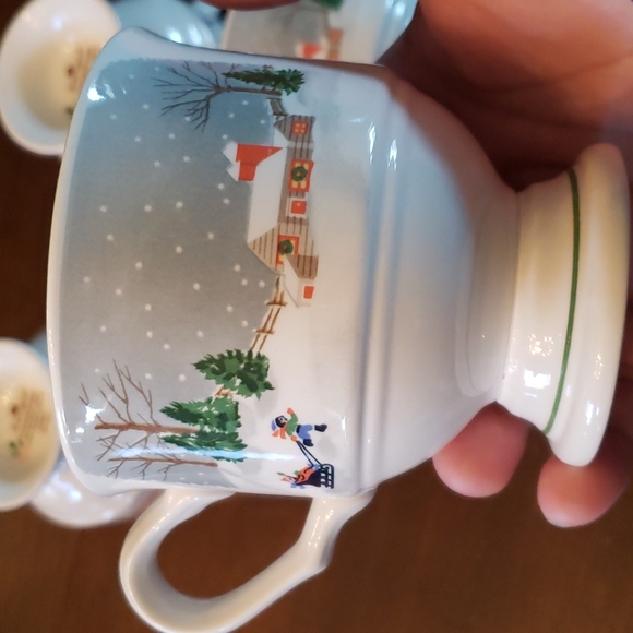 Sango 3900 Silent Night Footed Mugs Korea - Picture 13 of 16